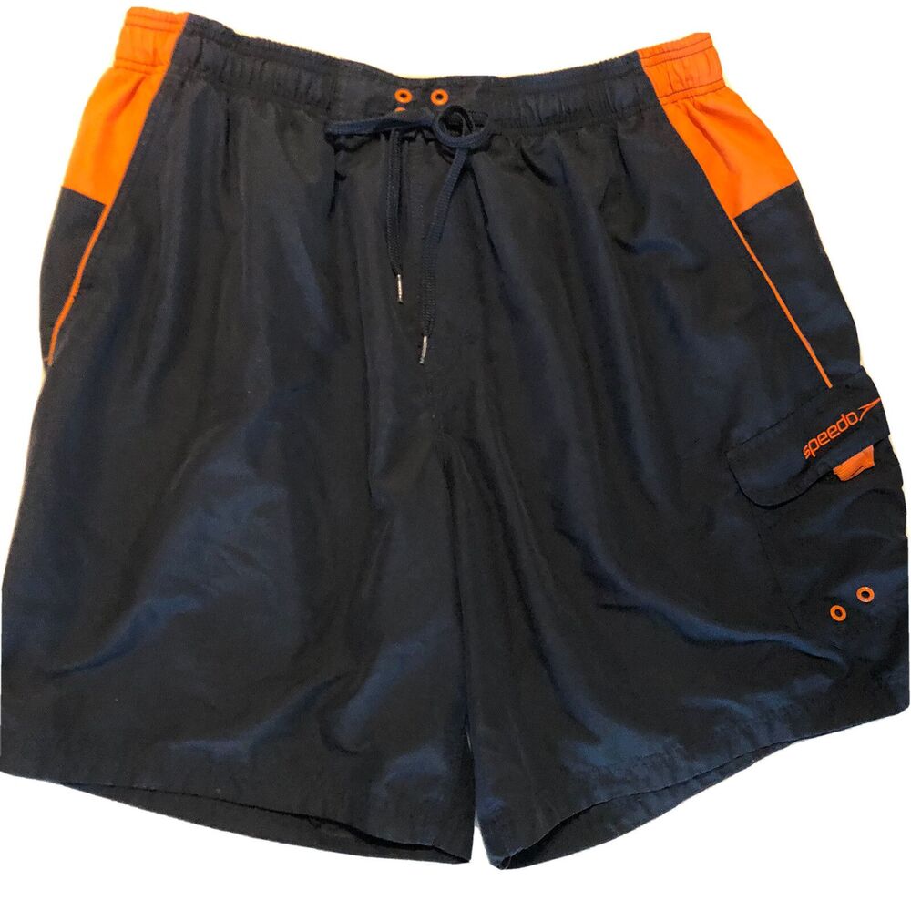 Speedo Men's Shorts Swim Trunks Blue and orange Size XXL